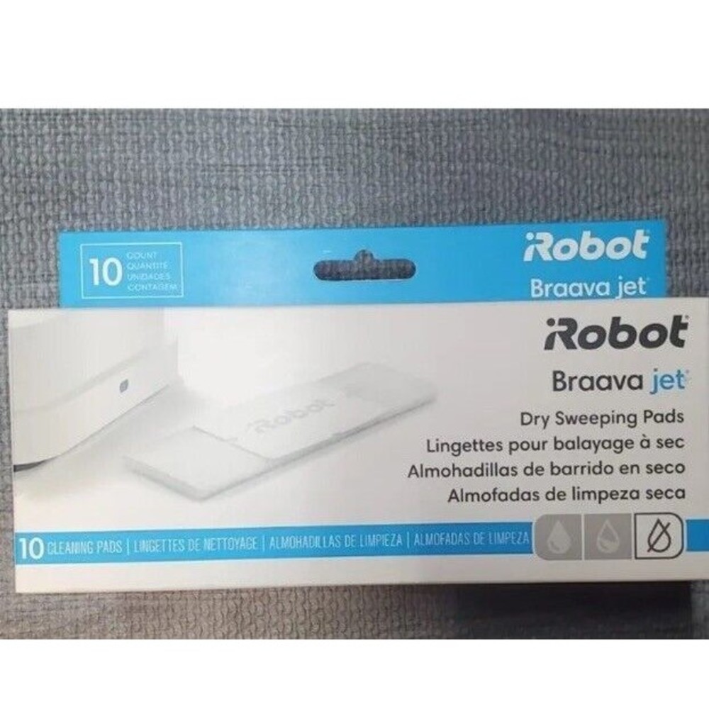 iRobot Braava Jet Dry Sweeping Pads, White, 10 Cleaning Pads